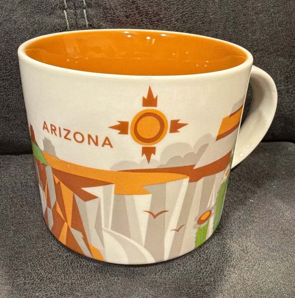 Starbucks Arizona You Are Here Collection Mug 14 fl oz Orange Ceramic